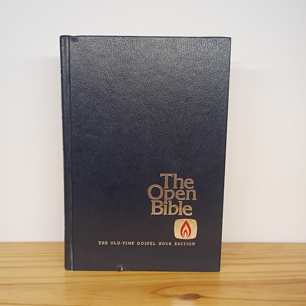 The Open Bible Hardcover KJV Red Letter Jerry Falwell Old-Time Gospel Hour 1975